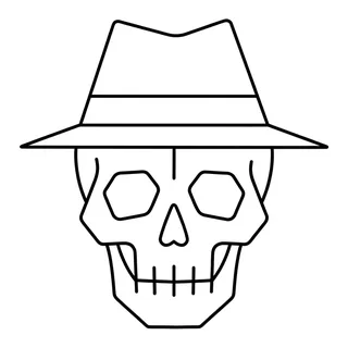 Black and white geometric tattoo design, outline stencil for a palm tattoo