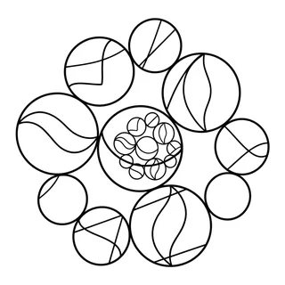 Black and white linework tattoo design, outline stencil for a palm tattoo
