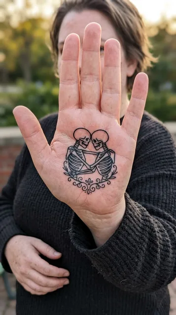 Tattoo on the palm