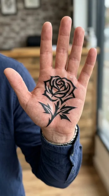 Tattoo on the palm