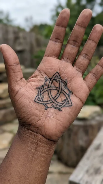 Tattoo on the palm