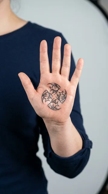 Tattoo on the palm
