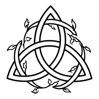 Black and white tribal tattoo design, drawn flat for a palm tattoo