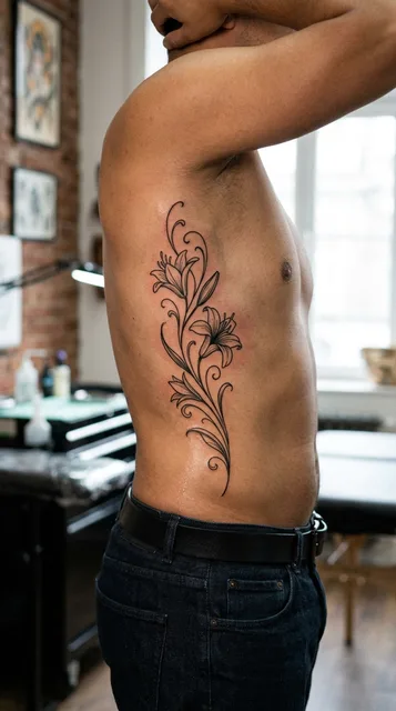 Tattoo on the ribs