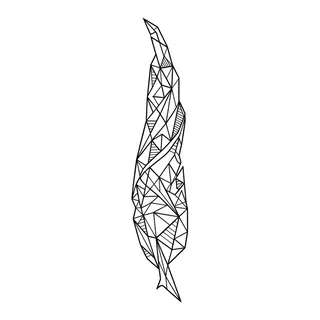 Black and white geometric tattoo design, outline stencil for a ribs tattoo