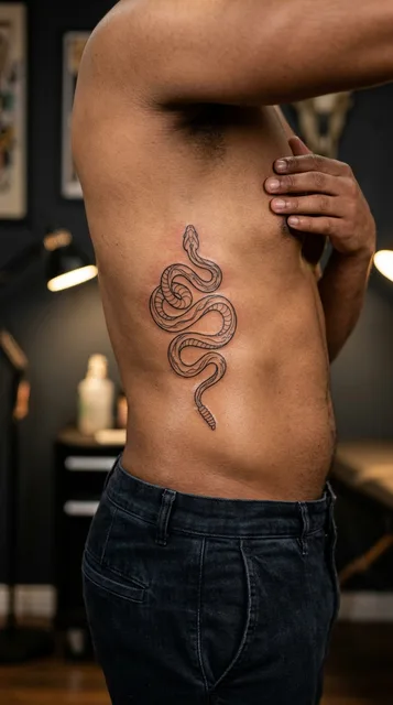 Tattoo on the ribs