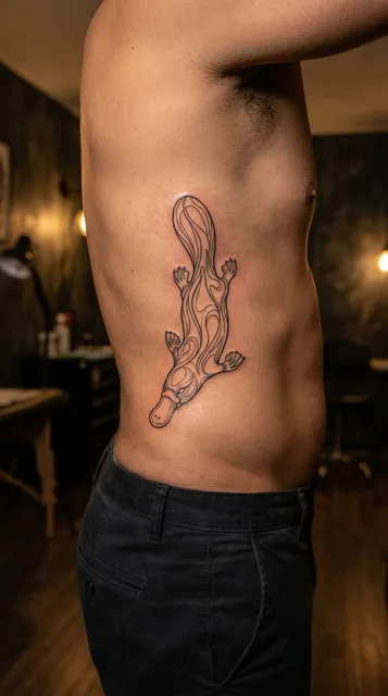 Tattoo on the ribs