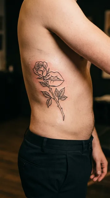 Tattoo on the ribs