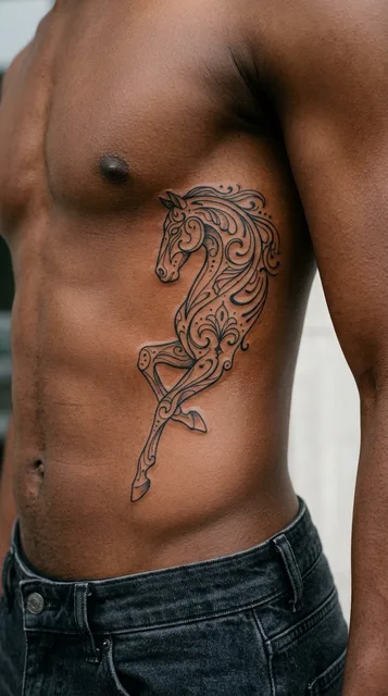 Tattoo on the ribs
