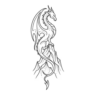 Black and grey ornamental tattoo design, drawn flat for a ribs tattoo