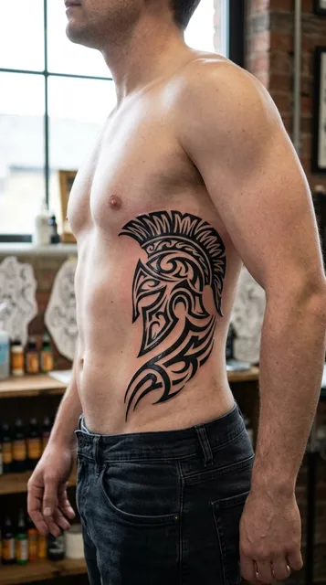 Tattoo on the ribs