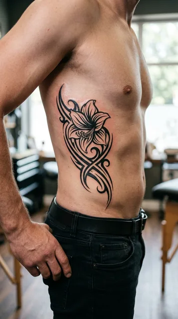 Tattoo on the ribs
