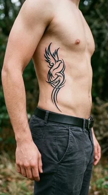 Tattoo on the ribs
