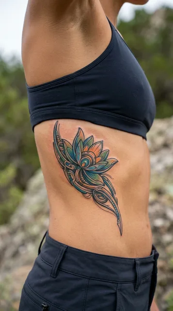Tattoo on the ribs