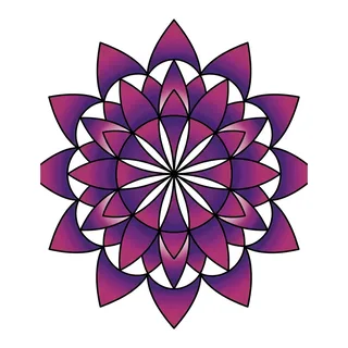 Color geometric ornament tattoo design, outline stencil for a ribs tattoo