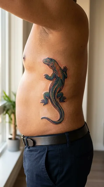 Tattoo on the ribs