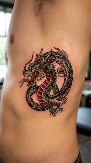 Tattoo on the ribs