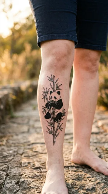 Tattoo on the shin