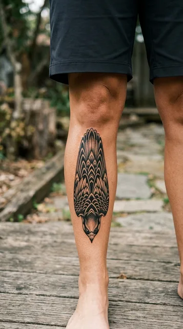 Tattoo on the shin