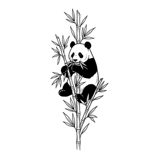 Black and white blackwork tattoo design, drawn flat for a shin tattoo
