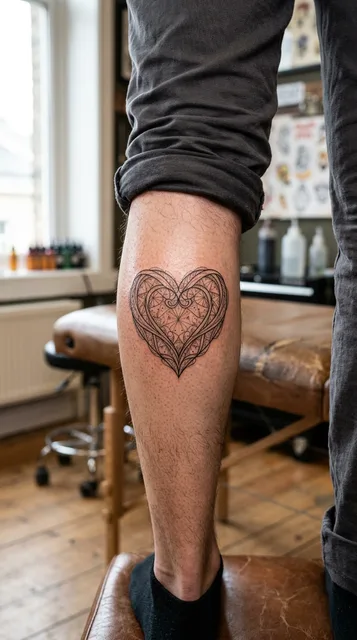 Tattoo on the shin