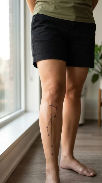 Tattoo on the shin