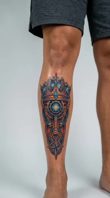 Tattoo on the shin