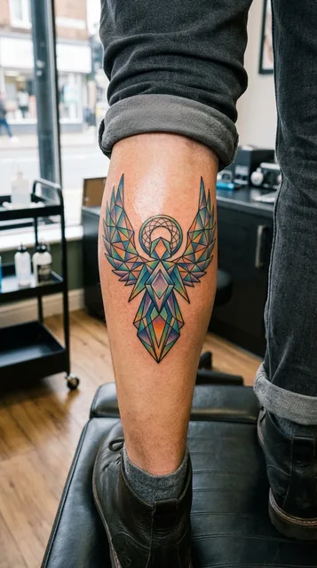 Tattoo on the shin