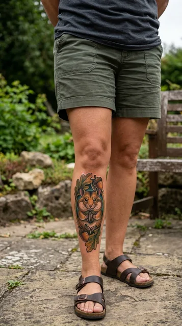 Tattoo on the shin