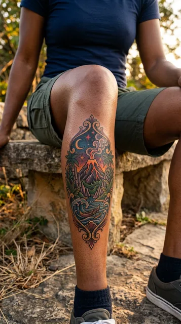 Tattoo on the shin