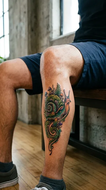 Tattoo on the shin