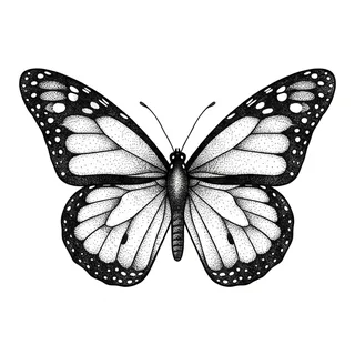Black and grey dotwork tattoo design, drawn flat for a shoulder tattoo
