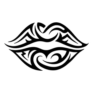 Black and white tribal tattoo design, drawn flat for a shoulder tattoo