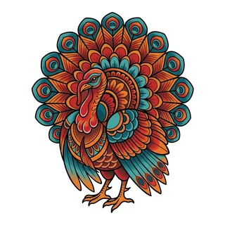 Color new school tattoo design, drawn flat for a shoulder tattoo