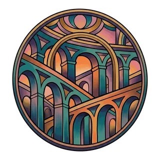 Color new school tattoo design, drawn flat for a shoulder tattoo