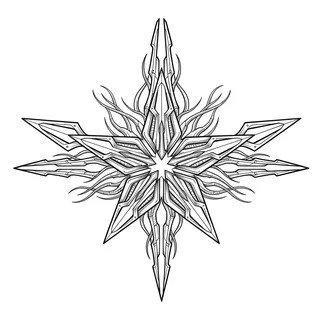 Black and grey biomechanical tattoo design, drawn flat for a spine tattoo