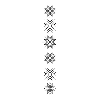 Black and grey dotwork tattoo design, drawn flat for a spine tattoo