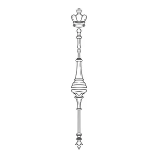 Black and white fine line tattoo design, outline stencil for a spine tattoo
