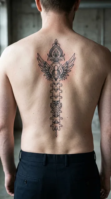 Tattoo on the spine