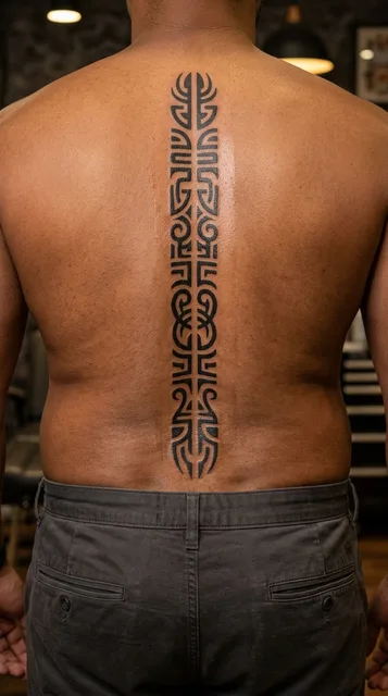 Tattoo on the spine