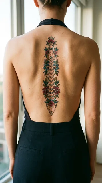 Tattoo on the spine