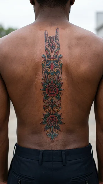 Tattoo on the spine