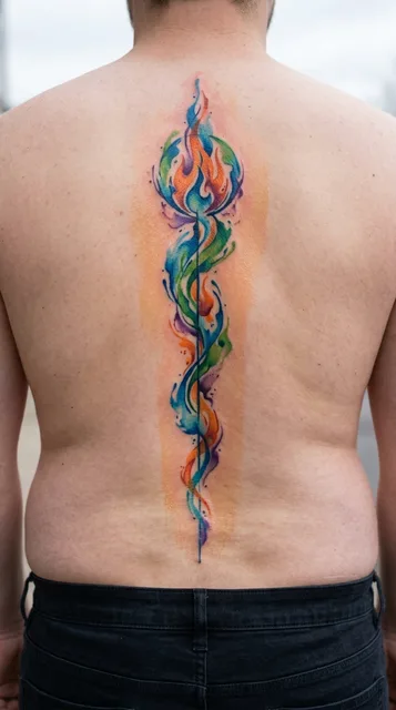 Tattoo on the spine