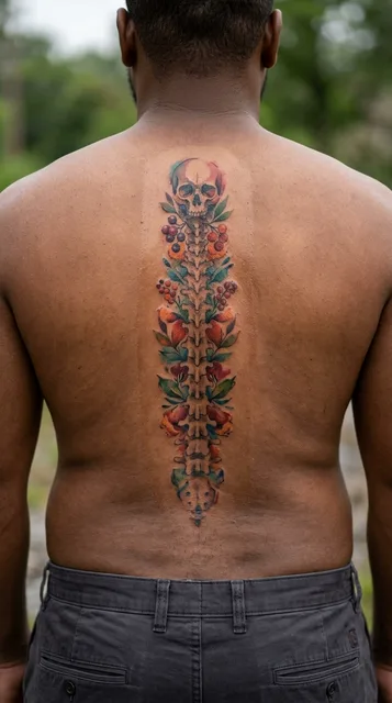 Tattoo on the spine