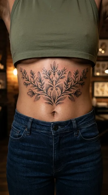 Tattoo on the stomach