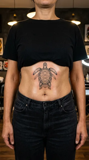 Tattoo on the stomach