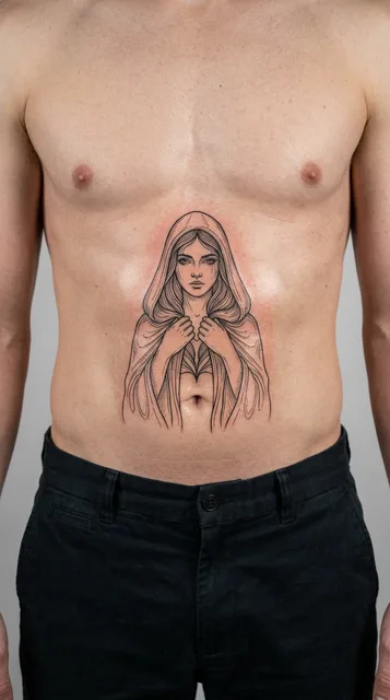 Tattoo on the stomach