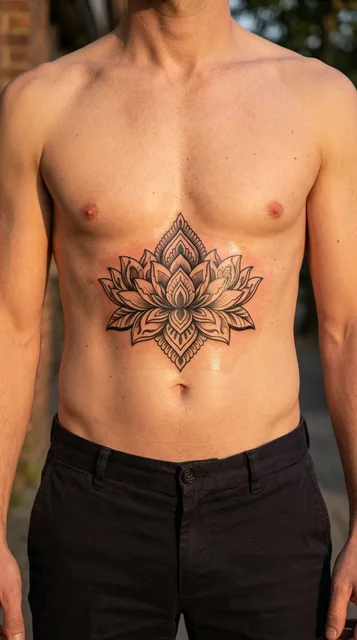Tattoo on the stomach