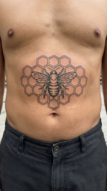 Tattoo on the stomach