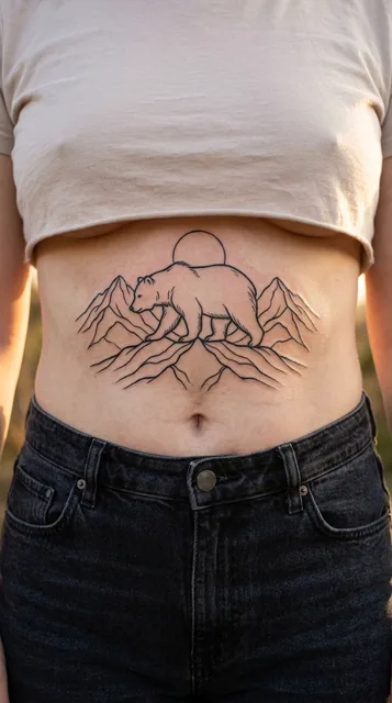Tattoo on the stomach
